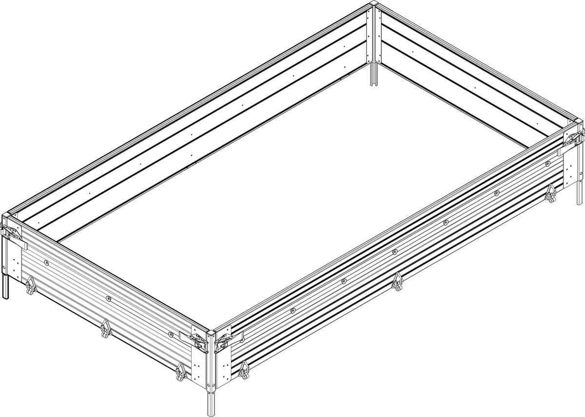 Komplet za povišanje stranic, aluminij 35 cm